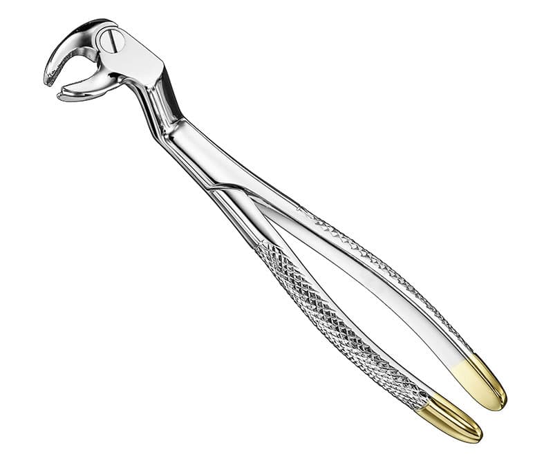 Routurier Extraction Forceps, Large, Diamond-Coated, English Pattern