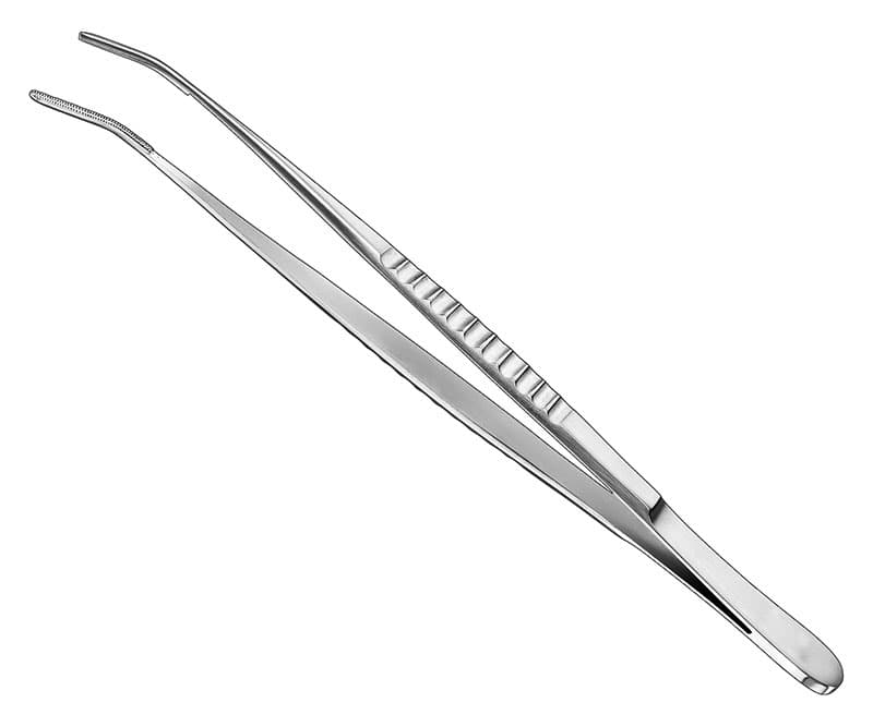 DeBakey Atraumatic Forceps - 18 cm, Angled, 2mm