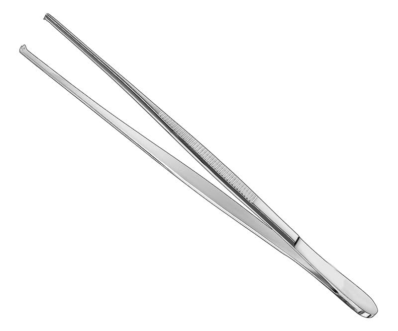 Precision Tissue Forceps - 18cm, Straight, 1x2 Teeth