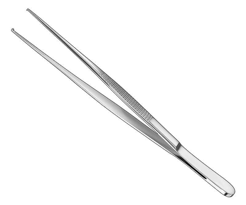 Premium Delicate Tissue Forceps - 14.5cm, 1x2 Teeth, Straight