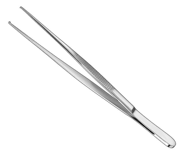 Premium Delicate Tissue Forceps - 14.5cm, 1x2 Teeth, Straight