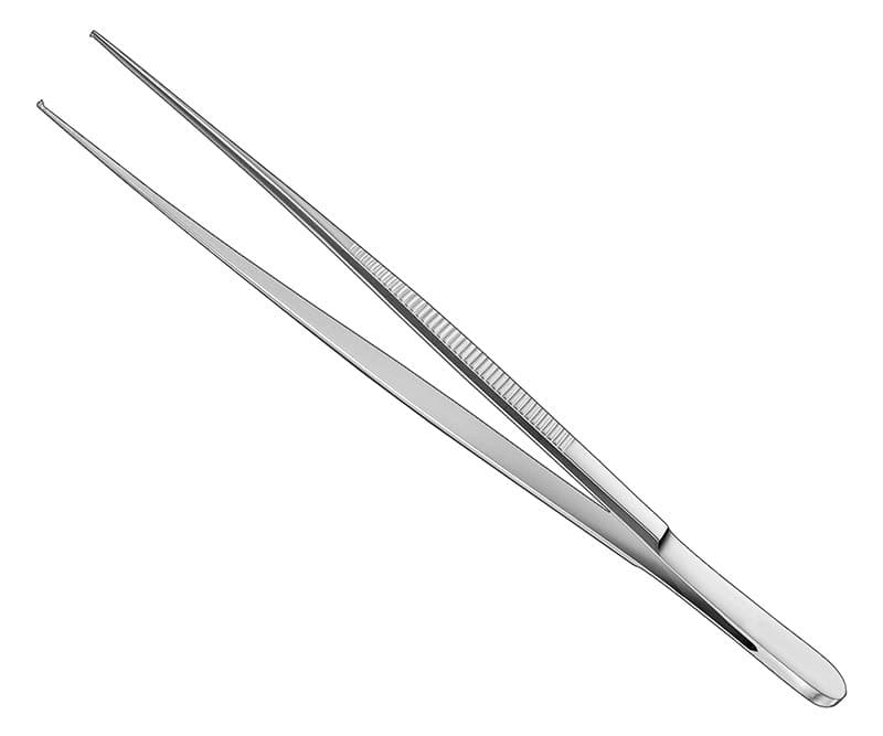 Precision Tissue Forceps - 18cm, Straight, 1x2 Teeth, Very Delicate