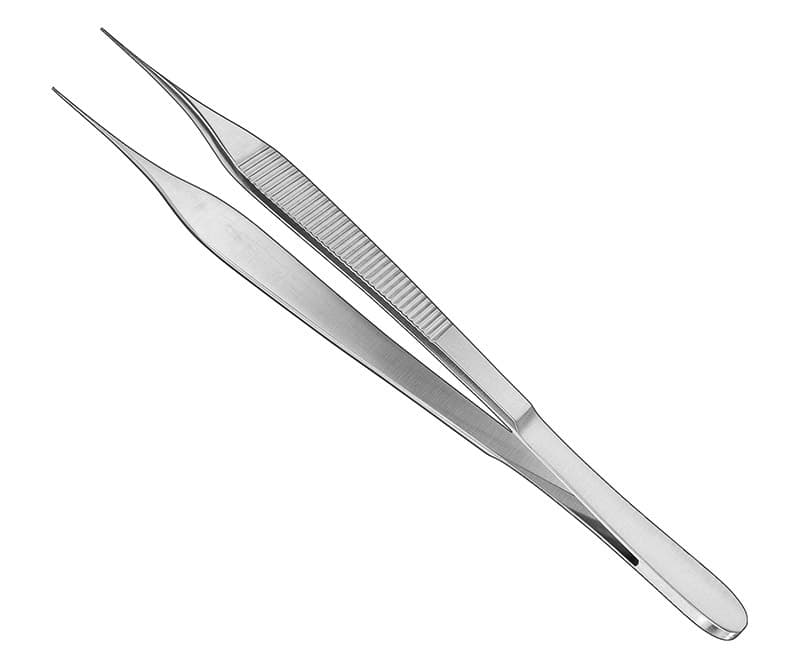 Micro-Adson Tissue Forceps, 15cm, 1x2 Teeth, Extra Fine