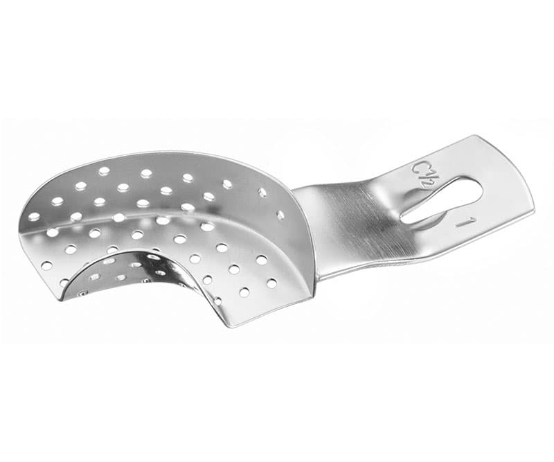 Precision Impression Tray - Size 1, Perforated, Partial, 1/2L