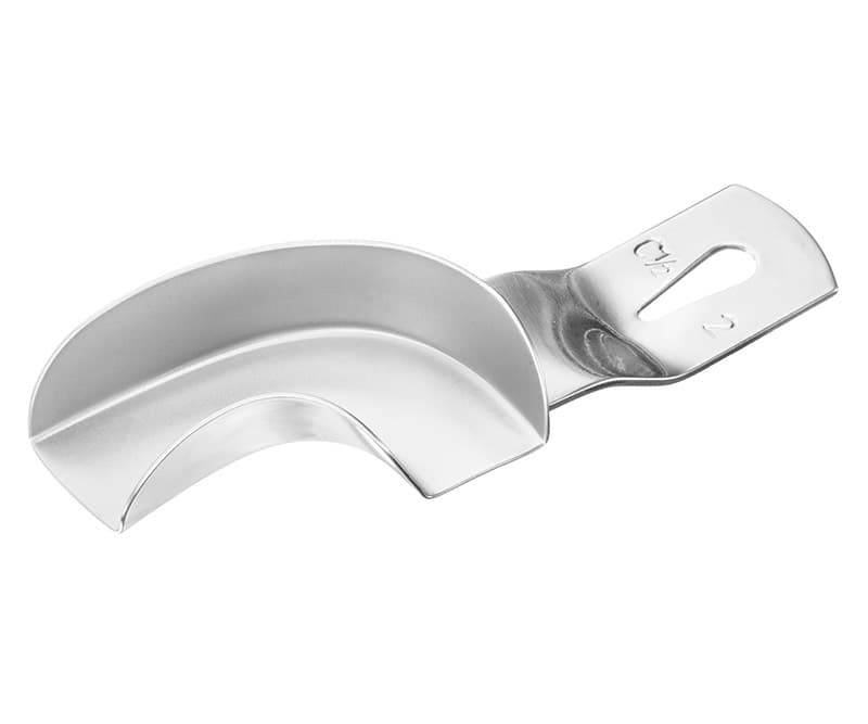 Precision Dental Impression Tray - Size 2, 1/2L, Unperforated