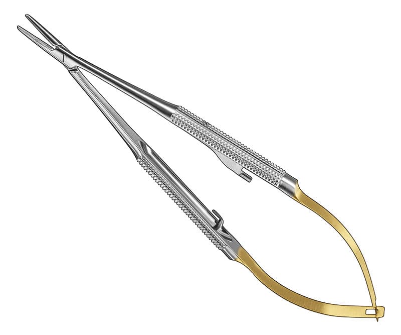 BARRAQUER Micro Needle Holder, 14cm, Straight, TC