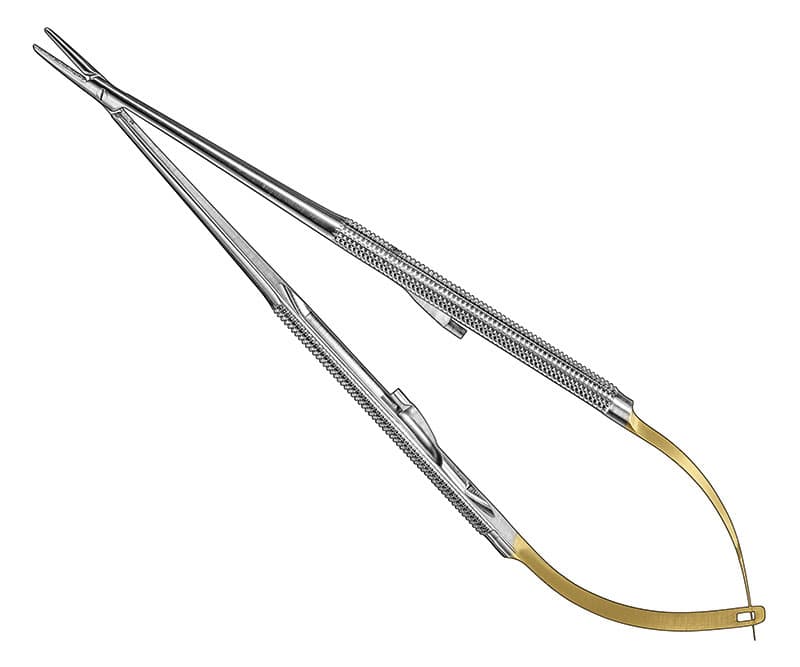 BARRAQUER Micro Needle Holder, 18 cm, Straight, Diam.
