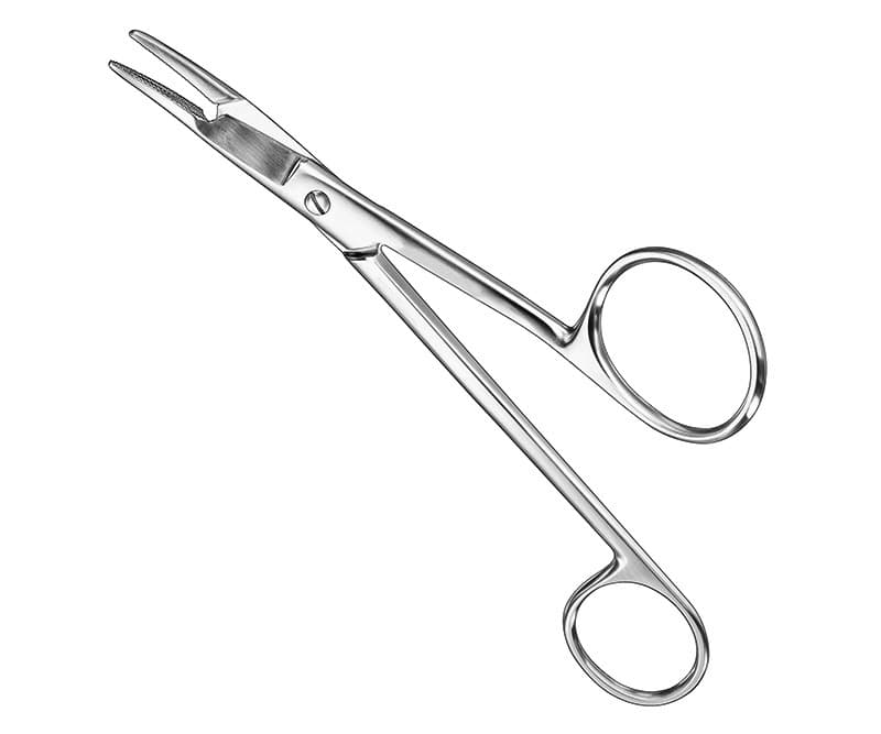 Gillies Needle Holder with Scissors, 16 cm