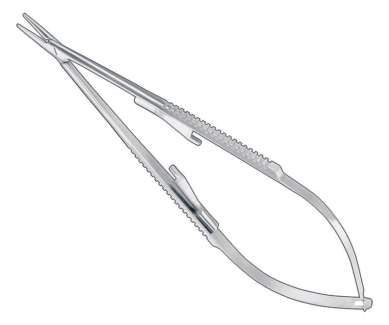 Premium Castroviejo Needle Holder - 14cm, Straight, With Ratchet