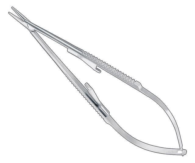 Premium Castroviejo Needle Holder - 14cm, Straight, With Ratchet