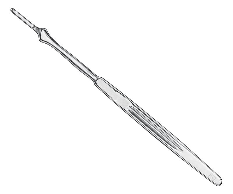 Precision Scalpel Handle - 15 cm, Round Shaped