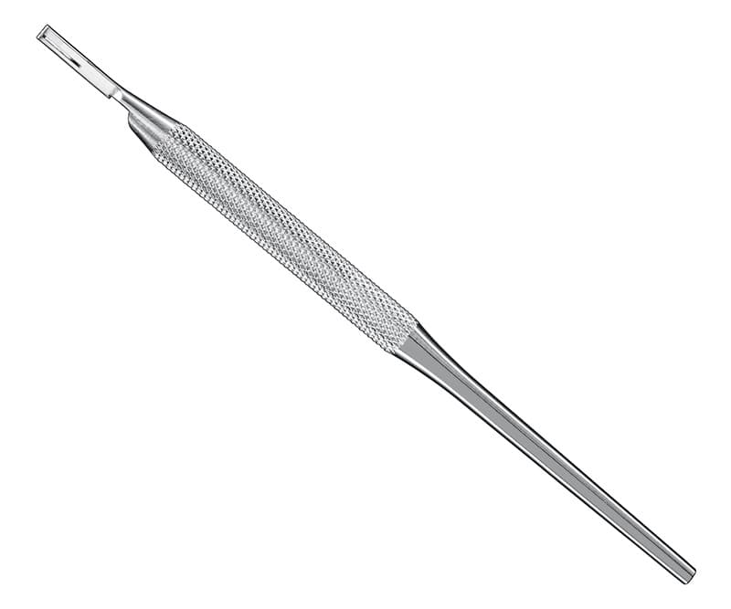 Angled Round Scalpel Handle, 15 cm