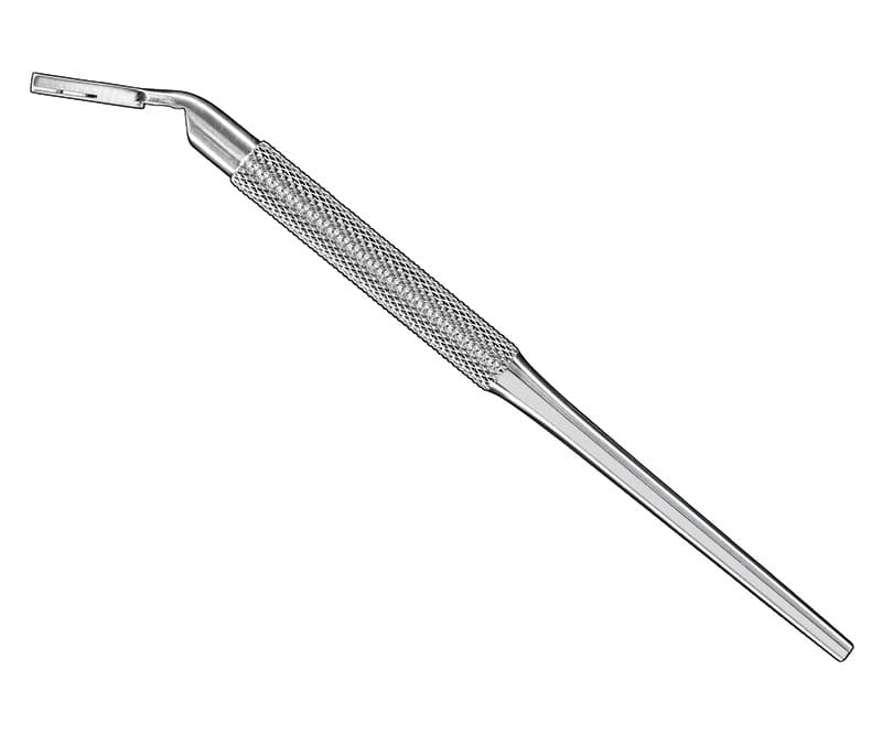 Angled Round Scalpel Handle, 15 cm - 