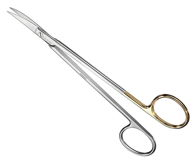 Kelly Suture and Gum Scissors - 18 cm, Curved, Serrated Cutting Edge