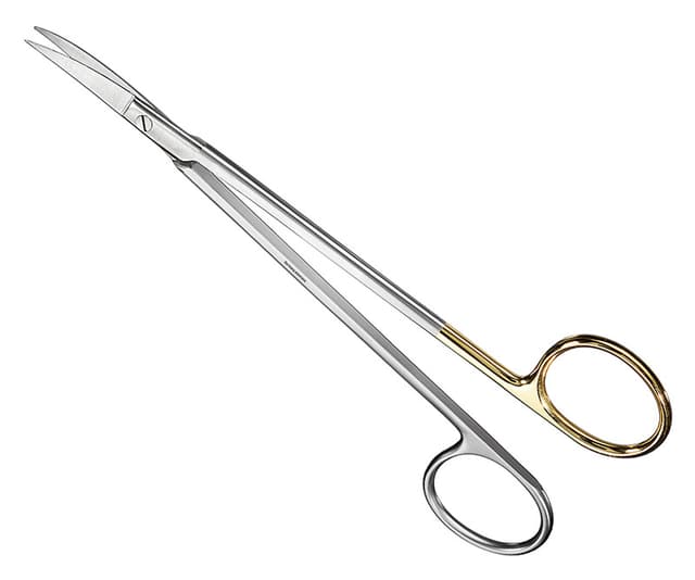 Kelly Suture and Gum Scissors - 18 cm, Curved, Serrated Cutting Edge