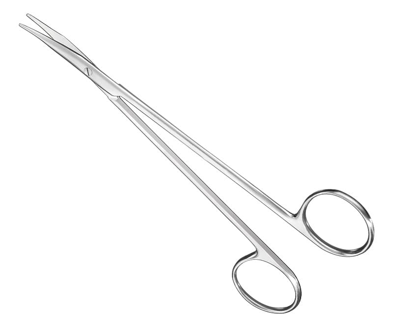 Curved Suture and Gum Scissors with Large Ring, 11.5cm