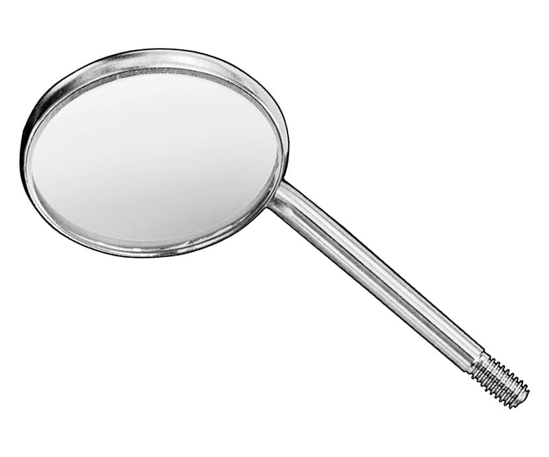 High-Quality Dental Mouth Mirrors - Size 3, Set of 12