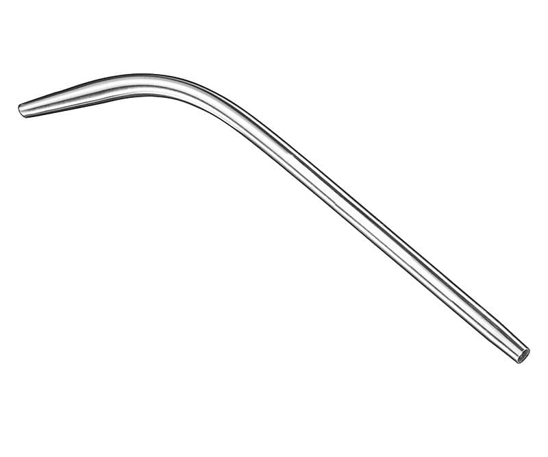 Stainless Steel Surgical Suction Tube, 18 cm, 3 mm Diameter