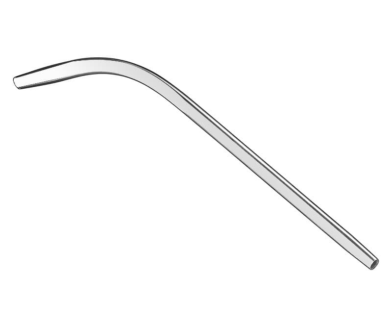 Precision Stainless Steel Suction Tube - 18 cm, 4 mm Diameter