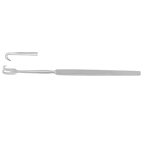 Stainless Steel 1-Prong Sharp Wound Retractor - 16.5 cm (6.5 inches)
