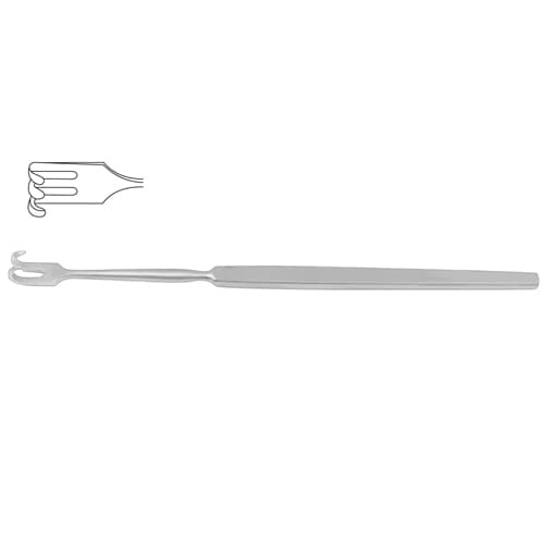 Small Curve Wound Retractor with 3 Blunt Prongs