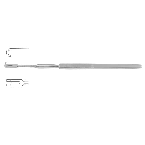 Flexible Wound Retractor with 2 Blunt Prongs, 16 cm (6 1/4 in.)