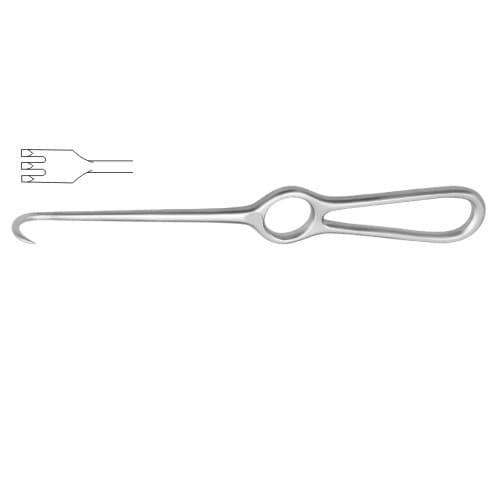 Volkmann Retractor with 3 Sharp Prongs - 22 cm (8 3/4") Stainless Steel Surgical Instrument