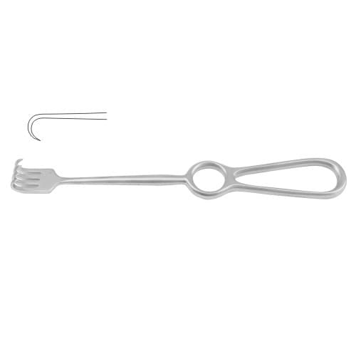 Kocher Retractor with 1 Sharp Prong - 22 cm Stainless Steel
