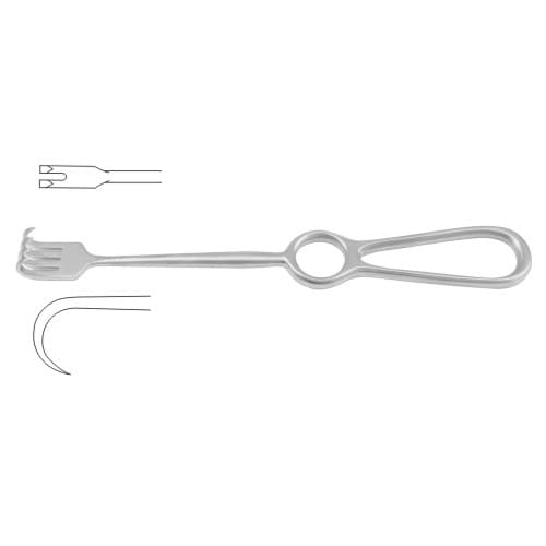 Kocher Retractor with 2 Sharp Prongs - 22 cm