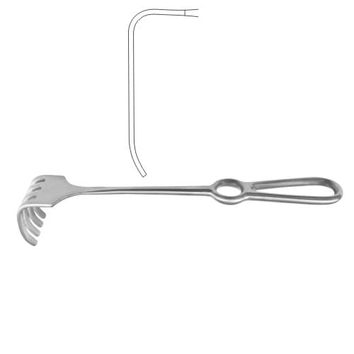 Israel Retractor - 7 Blunt Prongs, 25.5 cm (10 inches)