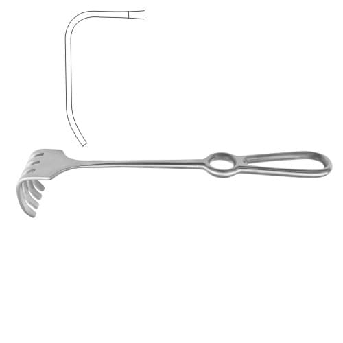 Israel Retractor - 6 Blunt Prongs, 25.5 cm, Stainless Steel