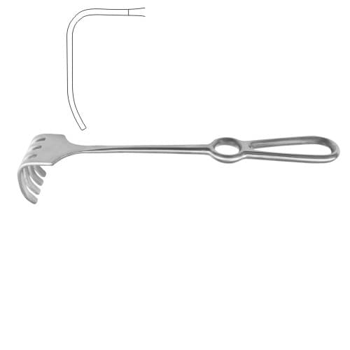 Israel Retractor with 5 Blunt Prongs - 25.5 cm Stainless Steel