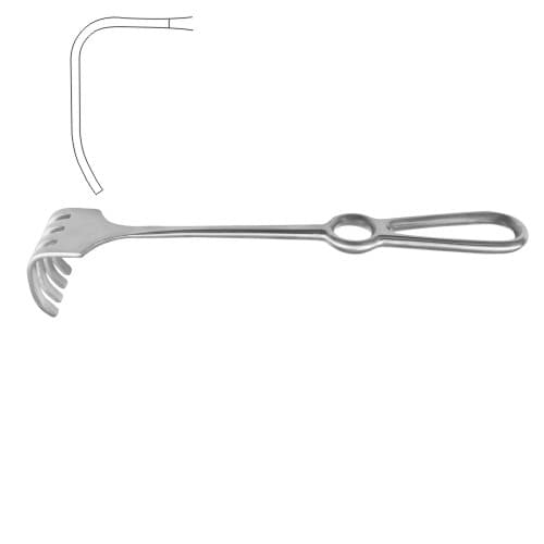 Precision Israel Retractor with 4 Blunt Prongs