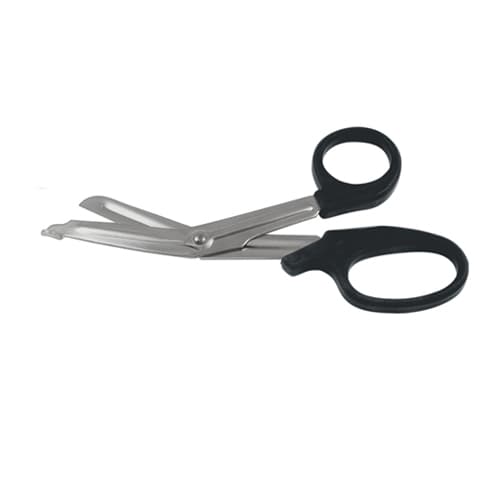 Precision Bandage Scissors with Green Plastic Handle - 14.5 cm (5 3/4 inches)