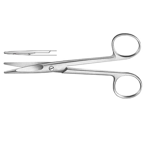 Mayo-Stille Dissecting Scissors - Straight, Chamfered Blades, 17 cm (6 3/4") Stainless Steel