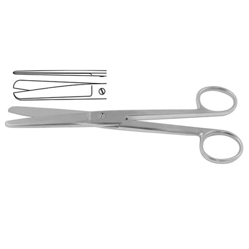 High-Precision Doyen Gynecological Scissor - Straight, 18.5 cm (7 1/4") Stainless Steel
