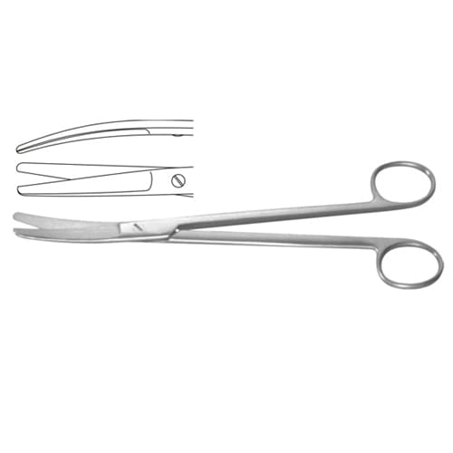 Wertheim Gynecological Scissors - Precision Curved Surgical Instrument