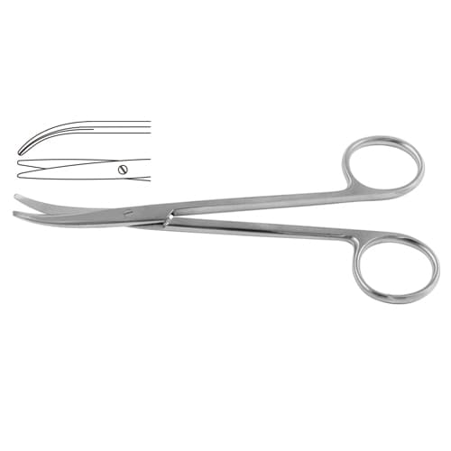 Fomon Curved Nasal Scissors - 14 cm Stainless Steel