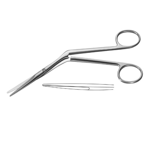 Heymann Nasal Scissors - Stainless Steel, 18.5 cm (7 1/4 inches)