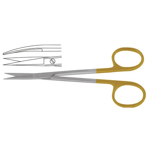 Precision UltraCut™ TC Curved Iris Scissors - 11.5 cm (4 1/2") Stainless Steel