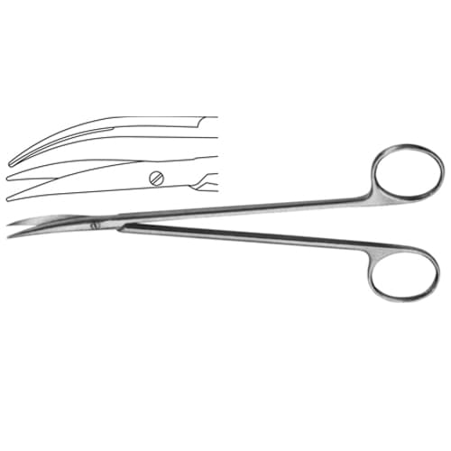 DeBakey Curved Arteriotomy Scissors - 17.5 cm (7")