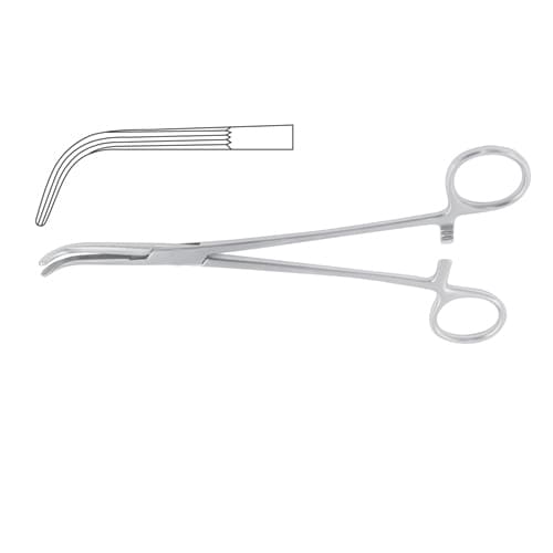 Lahey Angled Bile Duct Clamp - Stainless Steel, 22.5 cm (8 3/4 inches)