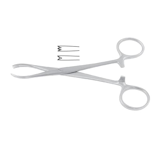 Chaput Hemostatic Forceps 2x3 Teeth, 12.5 cm - Stainless Steel