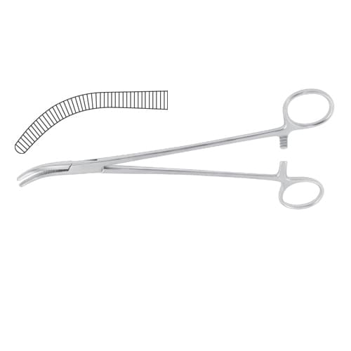 Moynihan Hysterectomy Forceps - Curved 23 cm