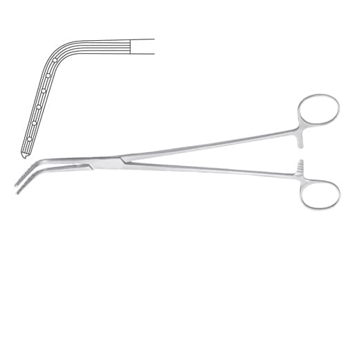 Burke Hysterectomy Forceps - Curved Long Jaws, 25 cm (9 3/4 inches)