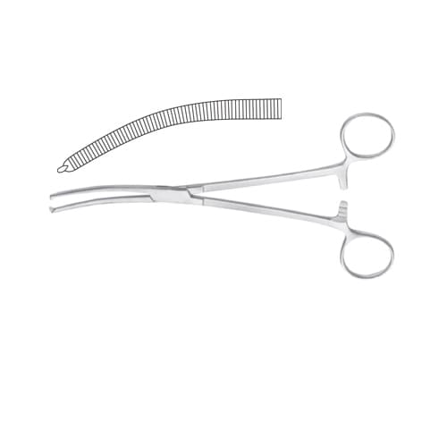 Berkeley-Bonney Curved Hysterectomy Forceps - 20 cm