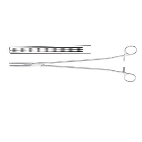 Premium Kieback Hysterectomy Forceps - Straight, 25 cm (9 3/4 inches)