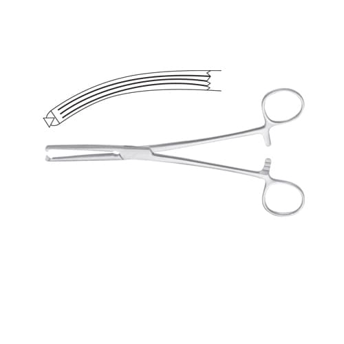 Gwilliam Curved Hysterectomy Forceps - 20cm (8 inches)