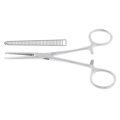 Holzbach Hysterectomy Forcep - Straight Stainless Steel 24.5 cm (9 3/4 inch)