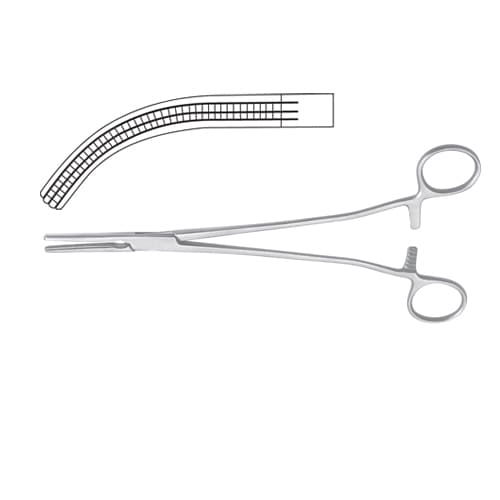 Angled Wertheim Hysterectomy Forceps - 22 cm Length